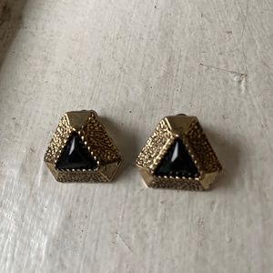 Vintage Triangular Stud Earrings